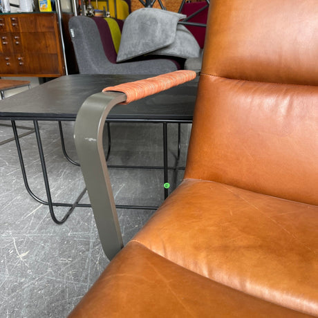 West Elm Leather cording covers the armrests - enliven mart