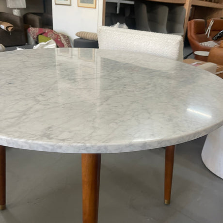 West Elm Reeve Marble Dining Table - enliven mart